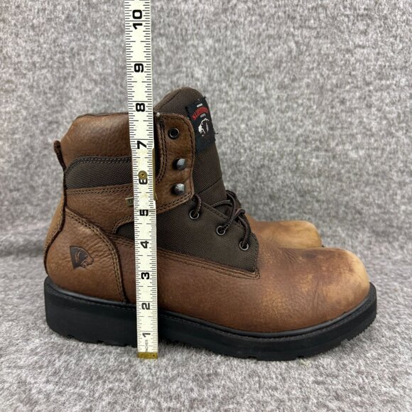 ✅Mens 10 Herman Survivors Revolver Leather Work Boots Brown Soft-Toe Lace-Up FO - Picture 8 of 13